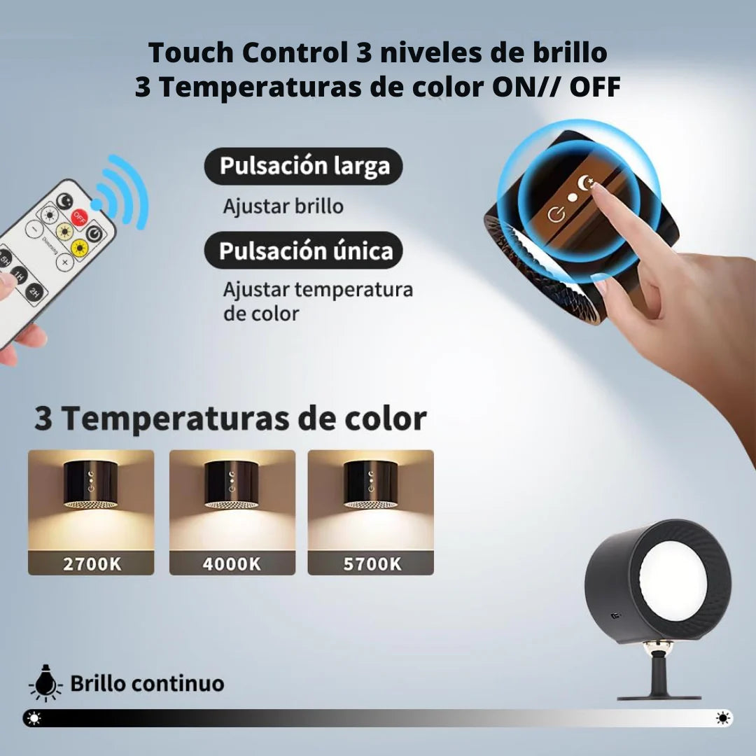 Lámpara LED Magnética 360° Recargable