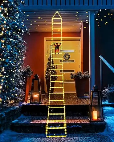 🎅 ¡Papá Noel está trepando directo a tu Navidad con su Escalera Luminosa!