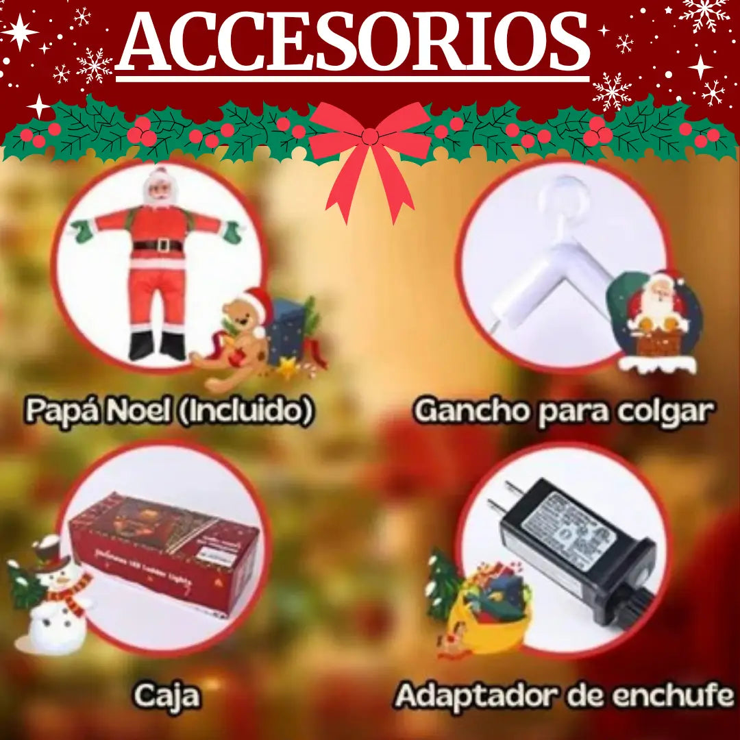 🎅 ¡Papá Noel está trepando directo a tu Navidad con su Escalera Luminosa!