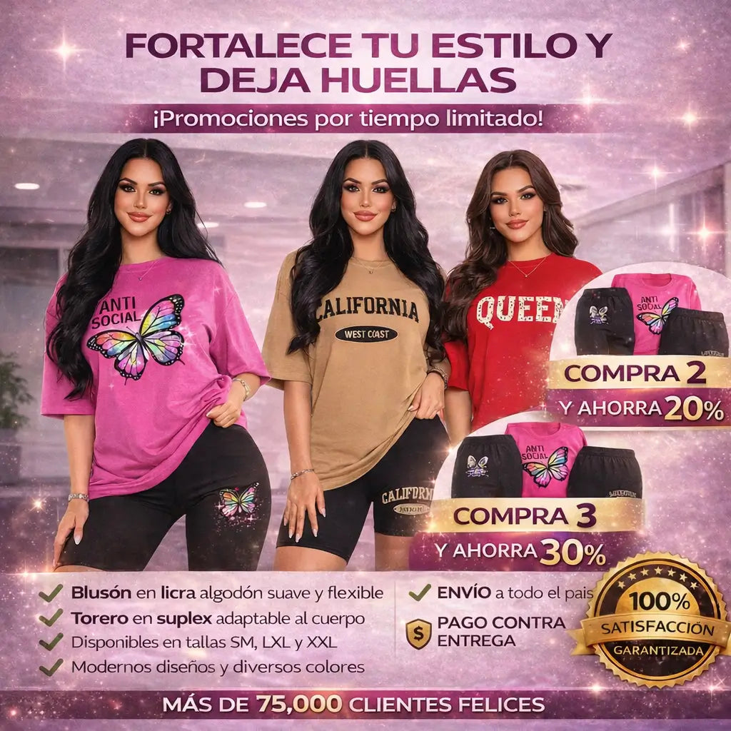 Set Essenza Urbana 💖 Blusón + Torero en Suplex 🌸 Comodidad y Estilo en un Solo Outfit