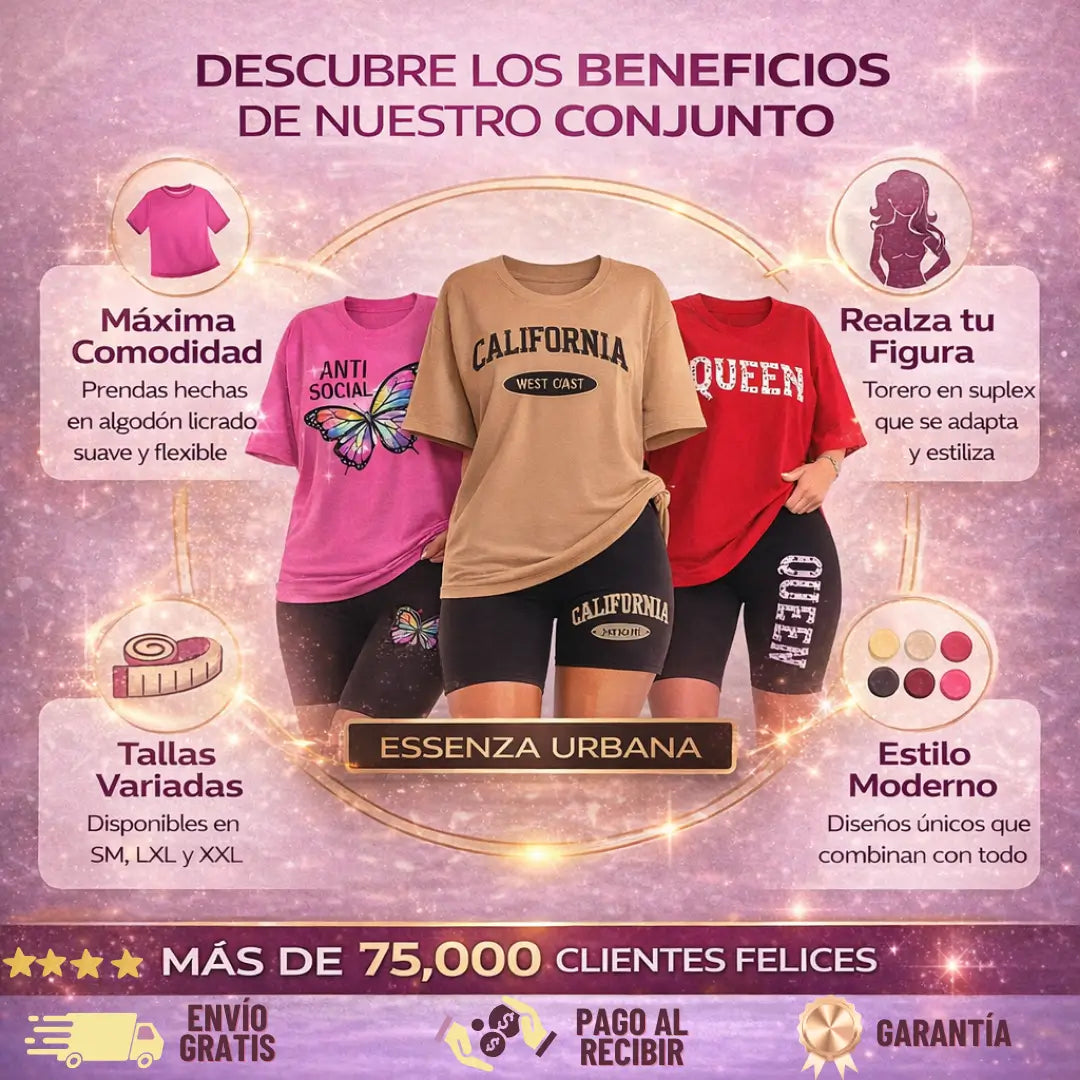 Set Essenza Urbana💝 Blusón + Torero en Suplex 🌸 Comodidad y Estilo en un Solo Outfit