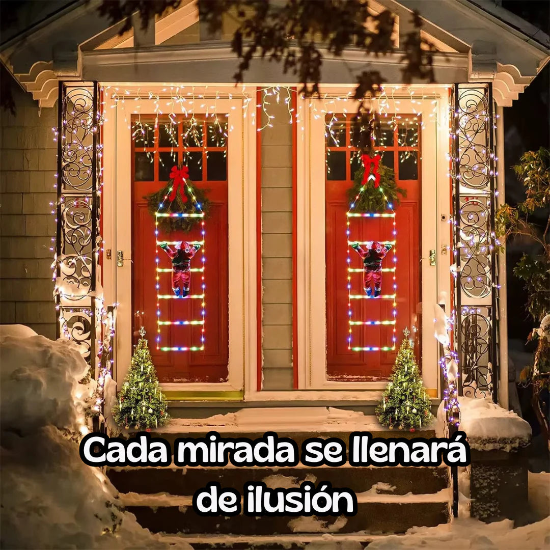 🎅 ¡Papá Noel está trepando directo a tu Navidad con su Escalera Luminosa!