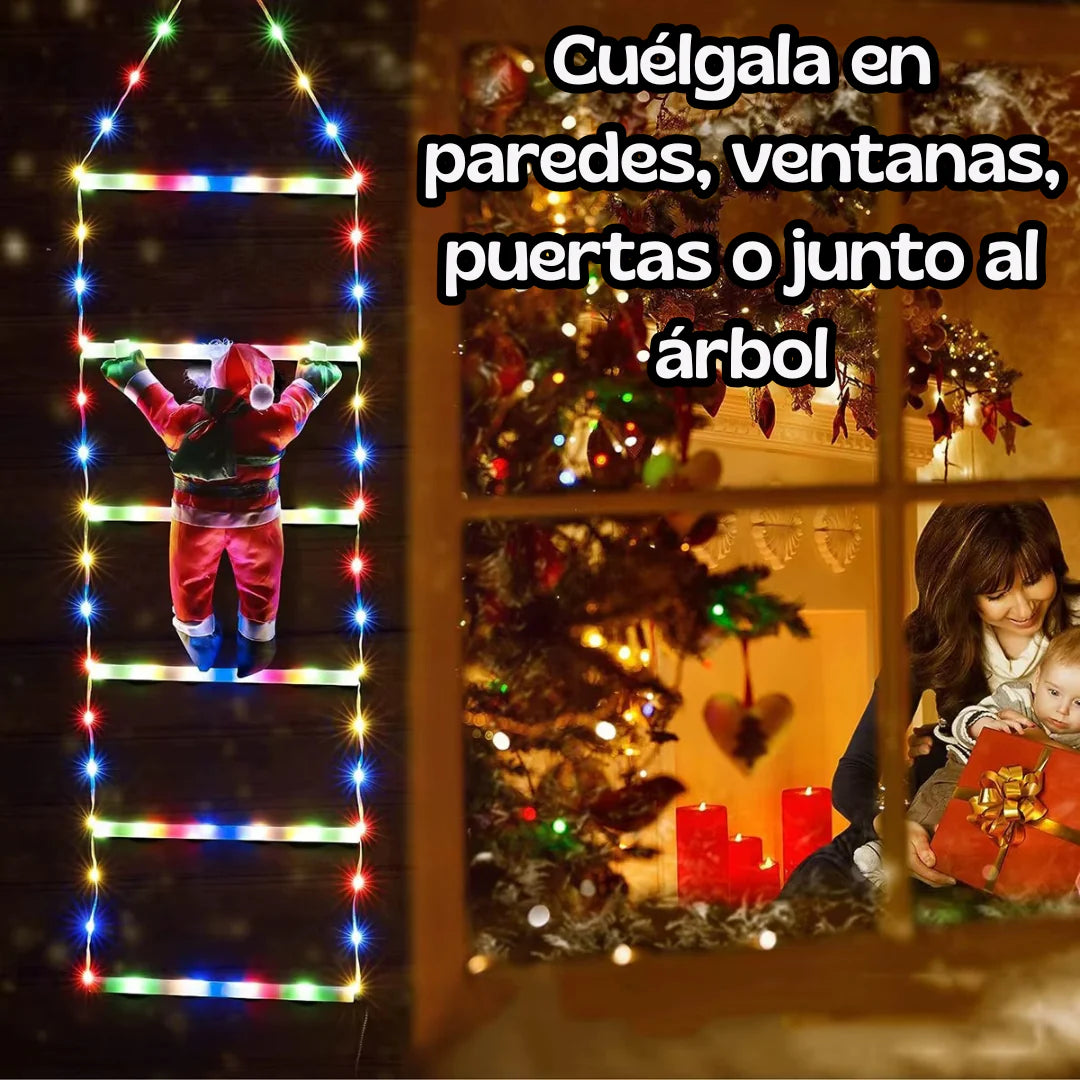 🎅 ¡Papá Noel está trepando directo a tu Navidad con su Escalera Luminosa!