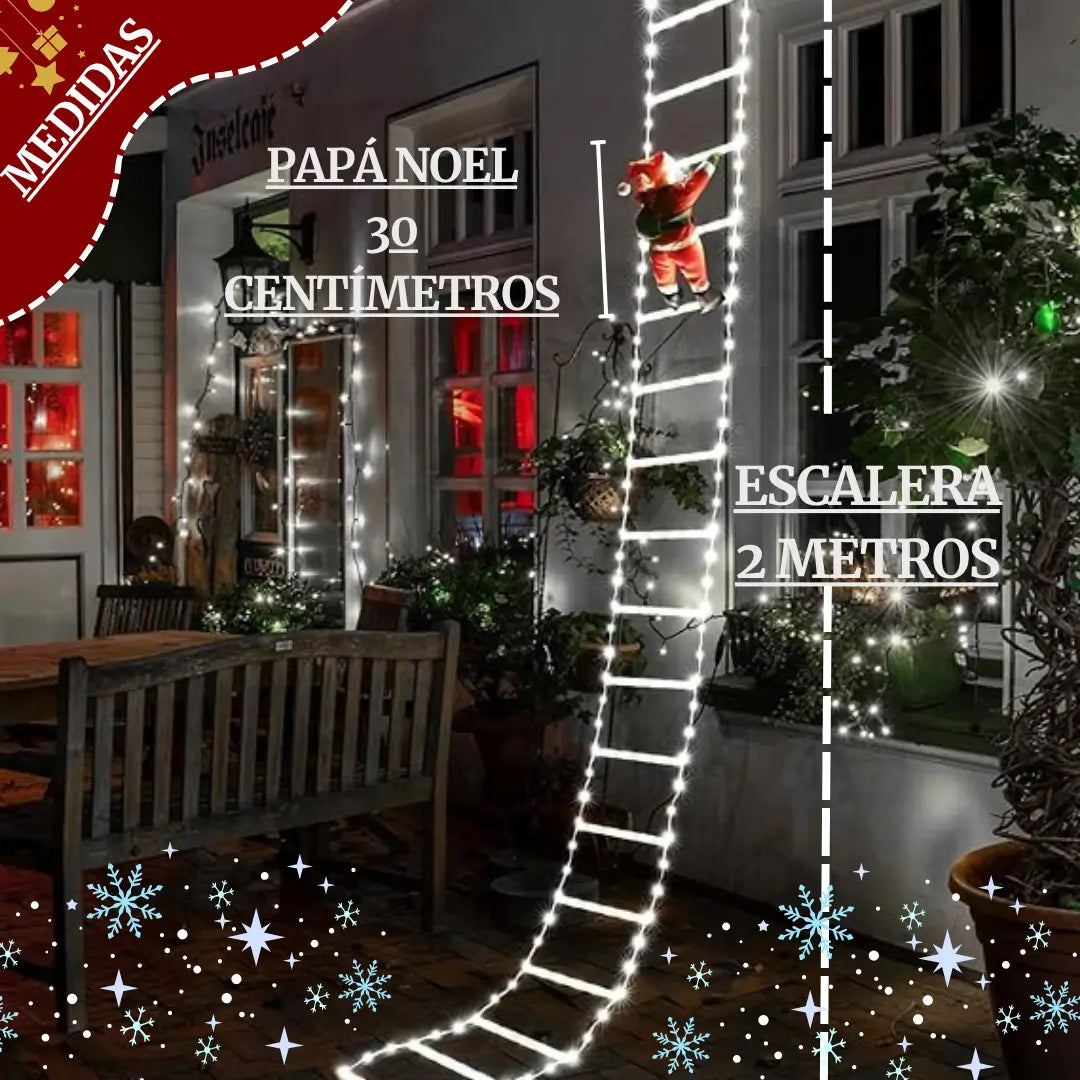 🎅 ¡Papá Noel está trepando directo a tu Navidad con su Escalera Luminosa!
